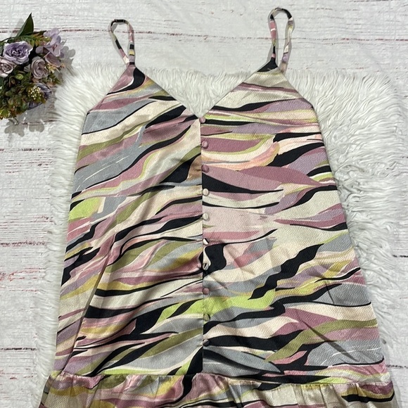 NWT TED BAKER Warrenn Printed Button Through Cami Midi Dress Dusky Pink - Picture 9 of 12